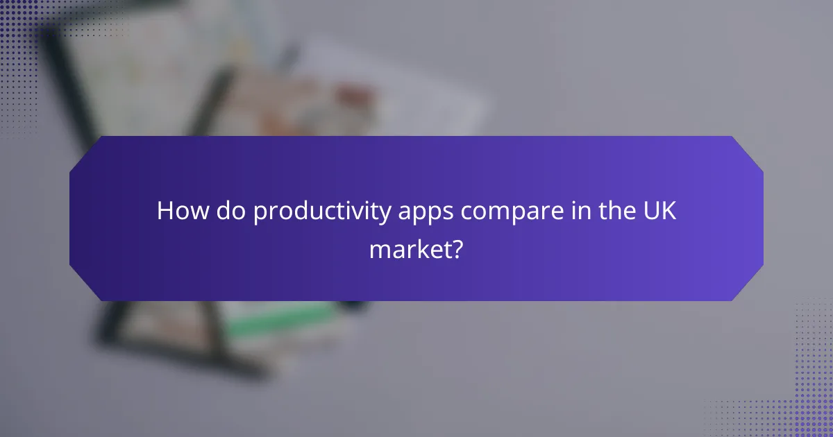 How do productivity apps compare in the UK market?
